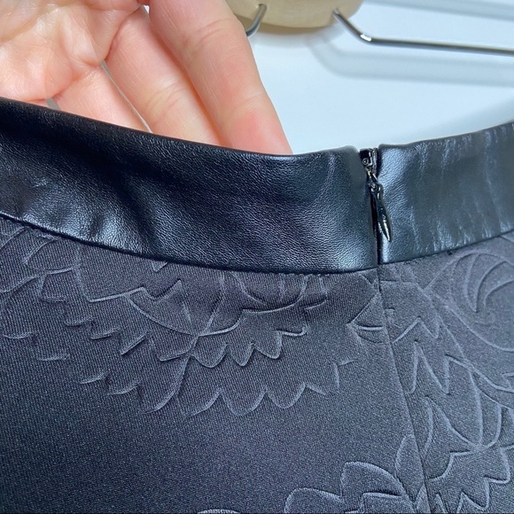 Lush Black Embossed Floral Skater Circle Skirt - Picture 7 of 9